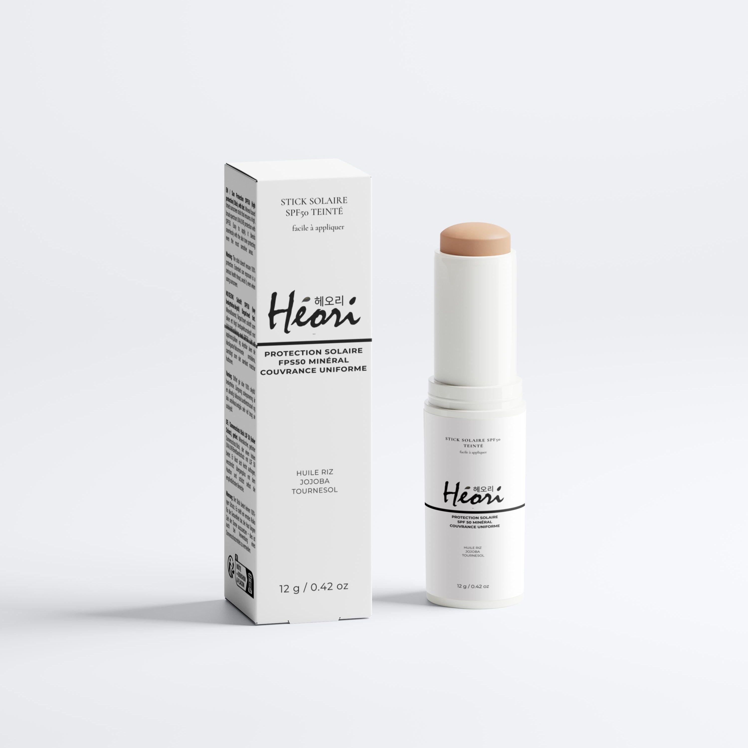 Stick Solaire SPF50 Teinté 12g | Héori Minéral Bonne Mine - HÉORI K-BEAUTY