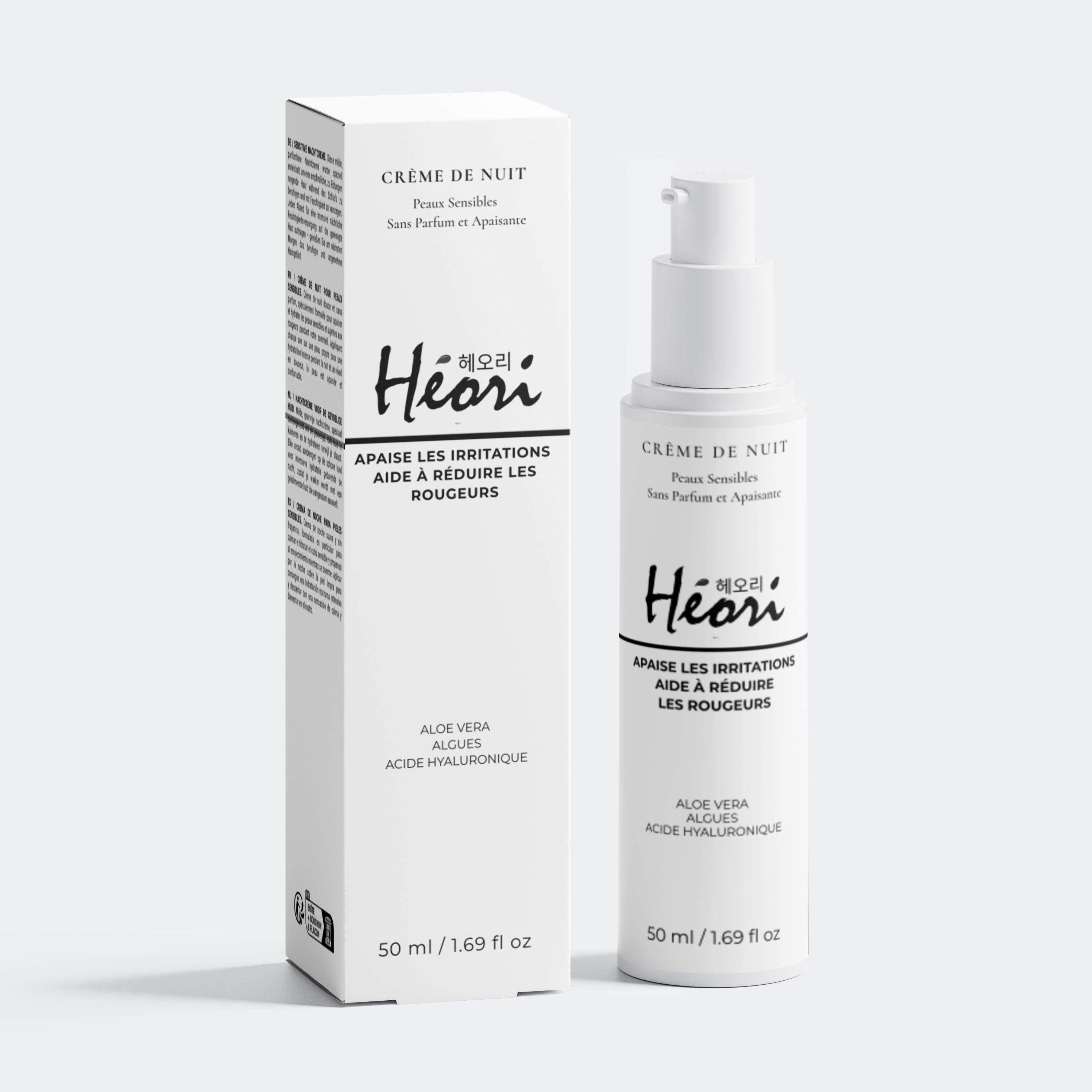 Crème Nuit Apaisante Bio 50ml | Héori Sans Parfum - HÉORI K-BEAUTY