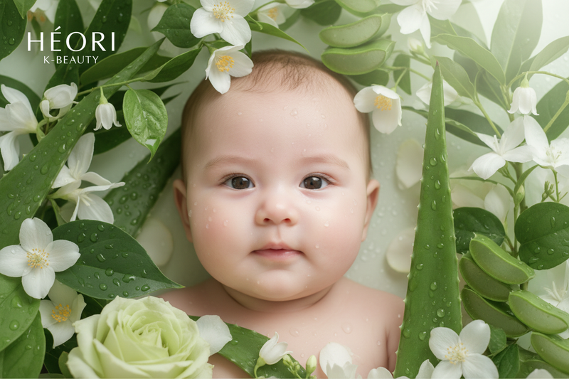 Bannière Héori K-Beauty - bébé et plantes